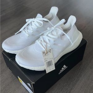 Adidas Ultraboost 21 white sneakers 9.5